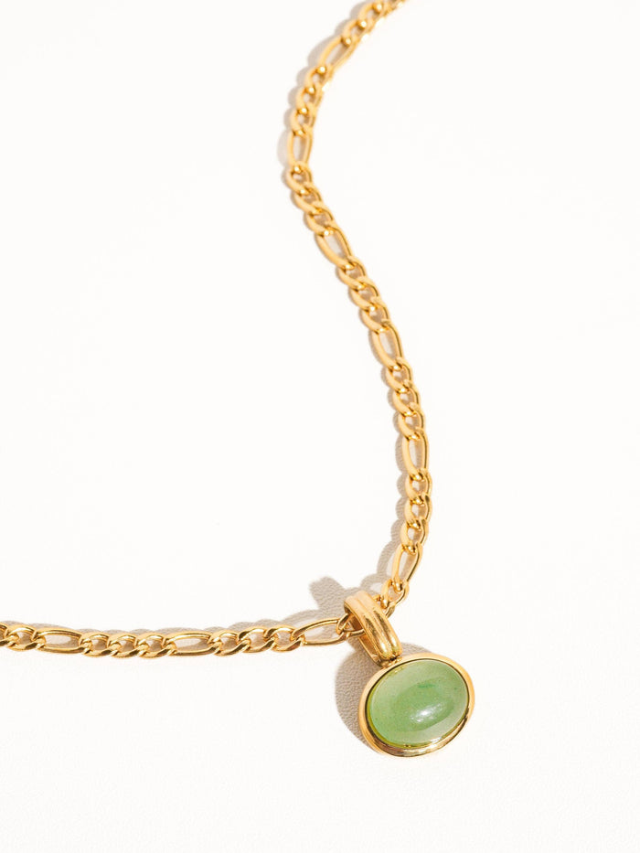 WINSLOW GREEN STONE PENDANT CHAIN NECKLACE