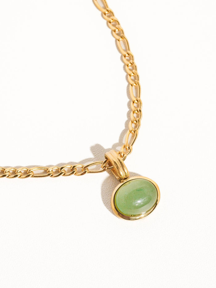 WINSLOW GREEN STONE PENDANT CHAIN NECKLACE